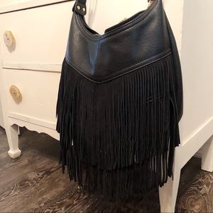 Black Fringe Tote